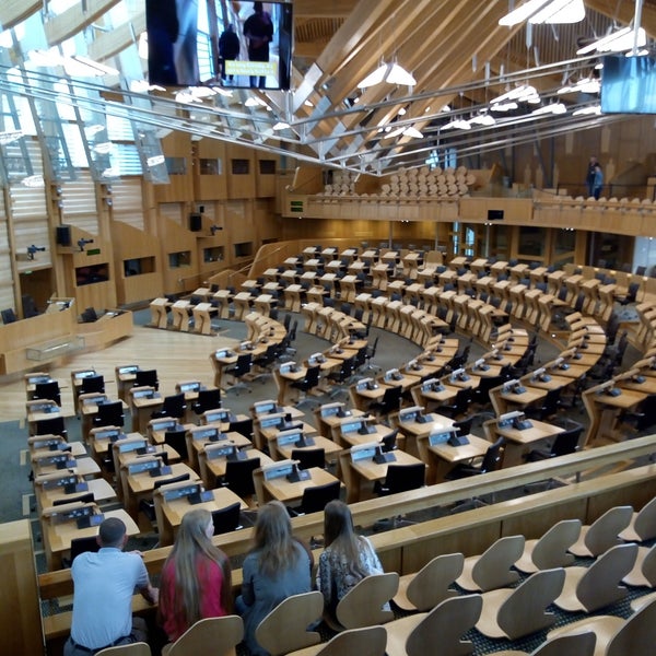 Foto tirada no(a) Scottish Parliament por Erzsébet M. em 6/23/2019
