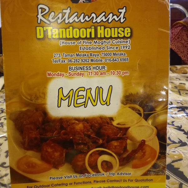 Restaurant D Tandoori House 273 Jln Melaka Raya