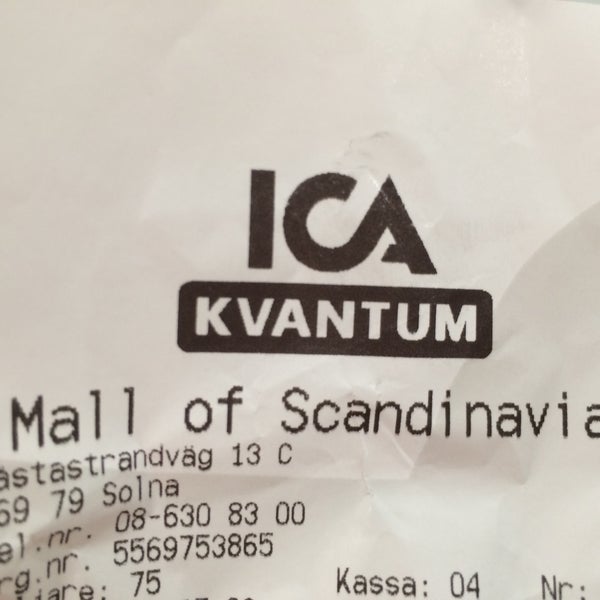 Ica Kvantum Mall Of Scandinavia Supermarket