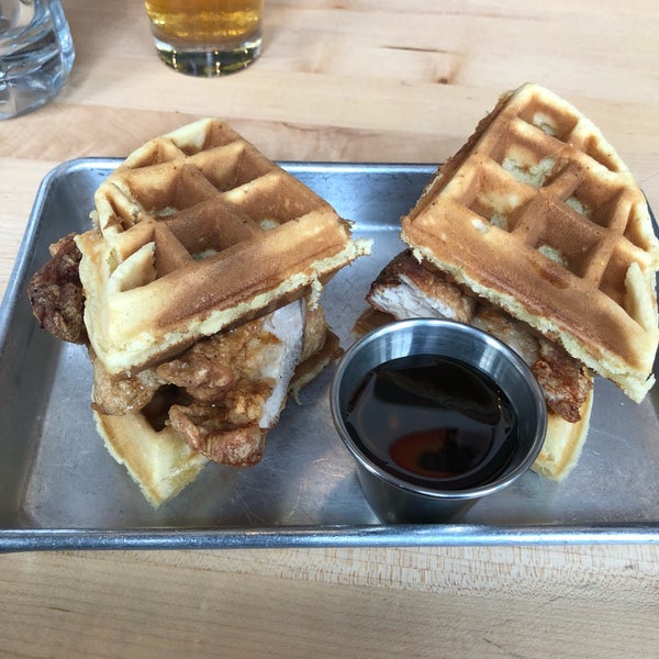 The chicken and waffle sliders were outstanding.