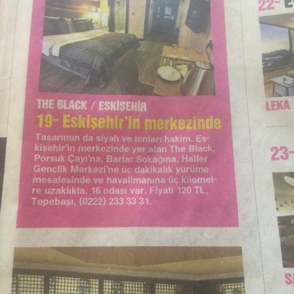 Türkiye' nin kent merkezindeki en iyi 25 butik otelin den biri de the black eskişehir👏🏻👏🏻👏🏻