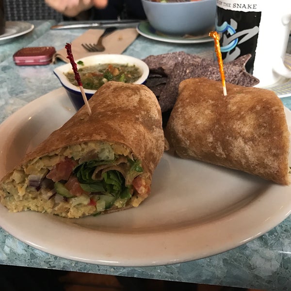 A nice find in downtown Long Beach near the boat dock for the Catalina Express. Fresh Mex all veggie and vegan concoctions.  Walnut taco meat? Tuna wrap without the Tuna? Tiny place. Nice peeps.