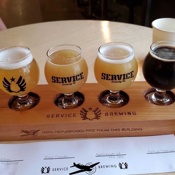 Photo taken at Service Brewing Co by Rob on 10/6/2021