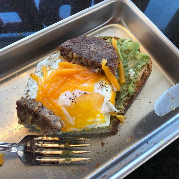 Come for coffee and an open face breakfast sandwich. The avocado one is so good!