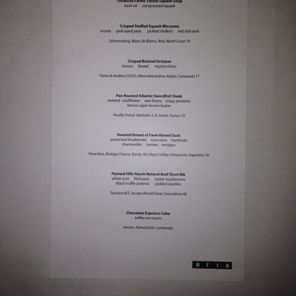 Aria Restaurant Buckhead Village Atlanta, GA