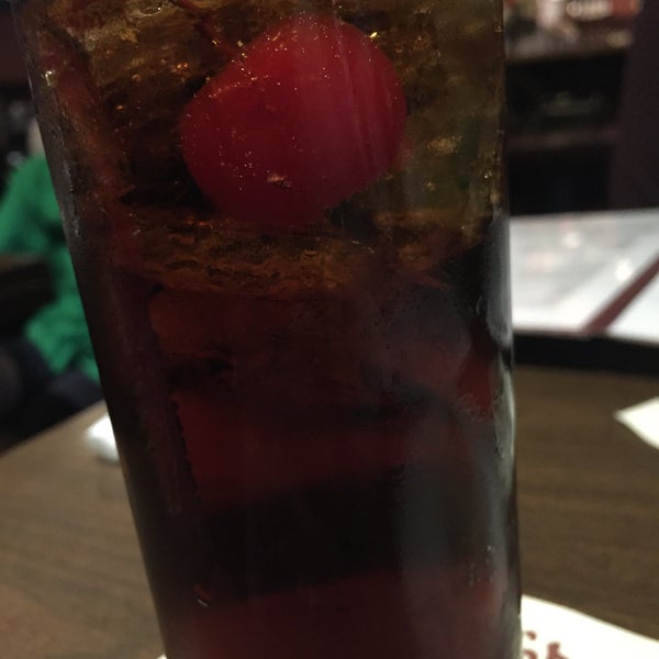 The coke comes with a cherry