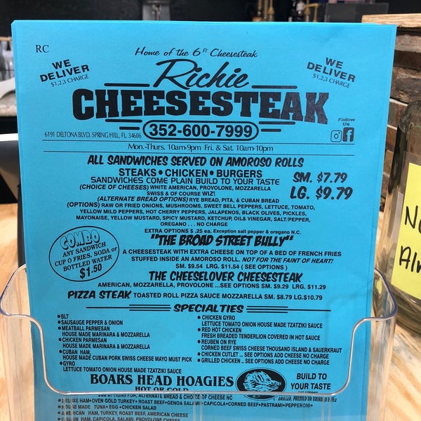 Richie Cheesesteak 6191 Deltona Blvd