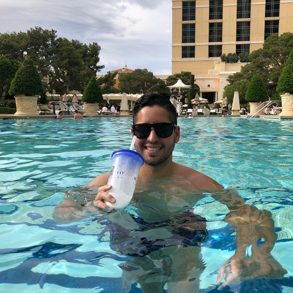 Photo taken at Bellagio Pool by Raul T. on 5/16/2019