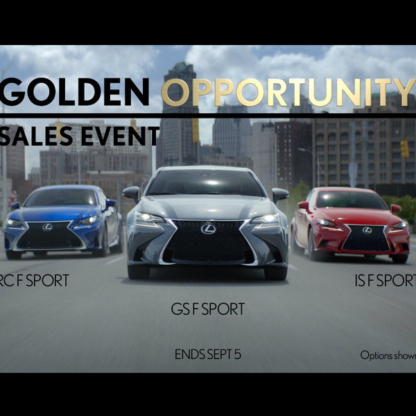 The Golden Opportunity Sales Event is going on now at Lexus Dominion!