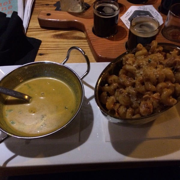 Mac and cheese is to die for. Flights of beer are really easy to make if you know what flavors you like.