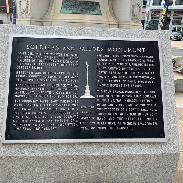 Soldiers and Sailors Monument Downtown Allentown Allentown, PA
