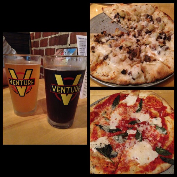 Great beer and pizza! "White pizza" was exceptionally the best I've ever had. First come first serve! Get there early!