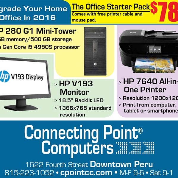 Stop into our retail store located in Peru to see this and other great computer packages!