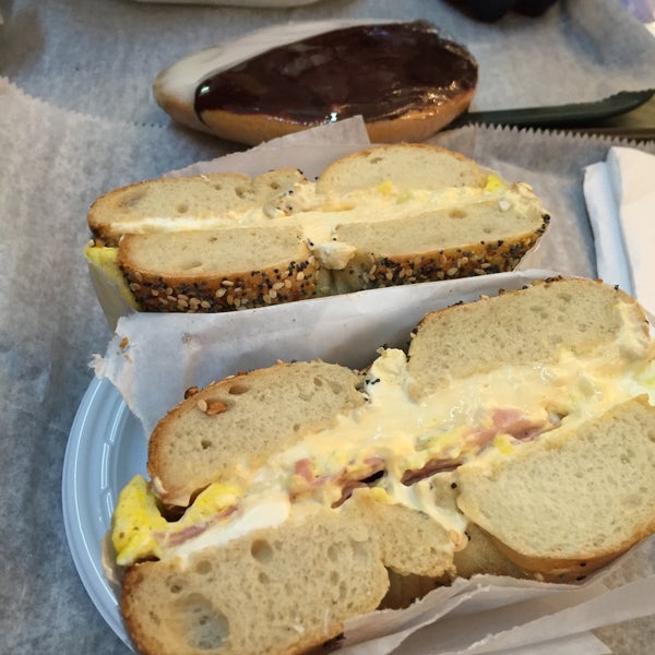 Photo taken at Ess-a-Bagel by Tanner C. on 2/15/2015