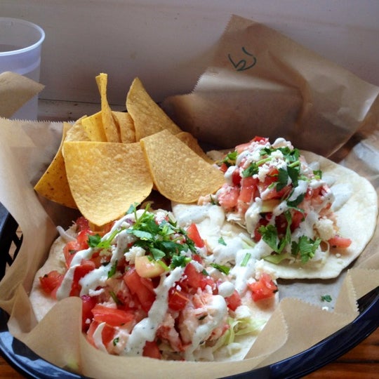 Awesome lobster tacos!