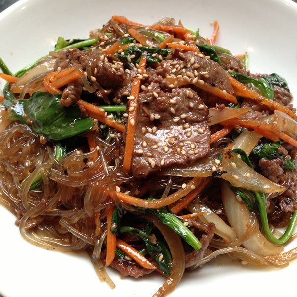 The Jap Chae is a solid lunch option. Sesame Korean beef. Yam noodles. Veggies.