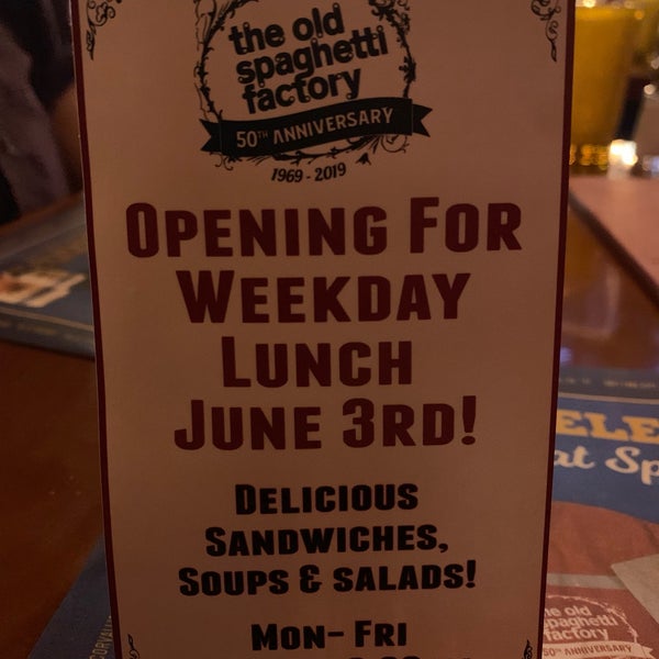Photo taken at The Old Spaghetti Factory by Muse4Fun on 6/3/2019