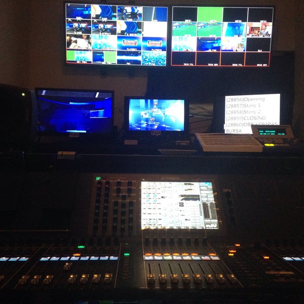 Audio broadcast. Broadcast studio.