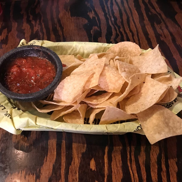 The salsa that comes with your complimentary chips is fresh and tasty.