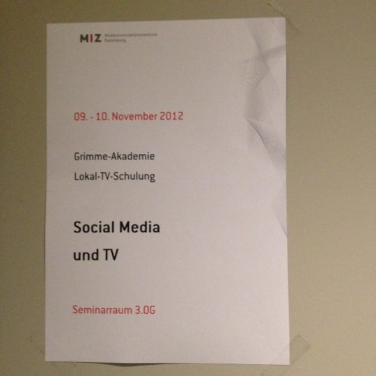 Das Foto wurde bei Medieninnovationszentrum Babelsberg (MIZ) von Jan M. R. am 11/10/2012 aufgenommen