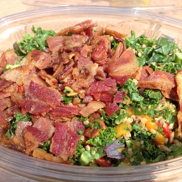 The Kale and Quinoa salad is one of the best items on the menu. You don't have to be a Birkenstock wearing, burlap grocery bag toting, granola freak to eat it either. Add bacon. Why? Why the hell not!