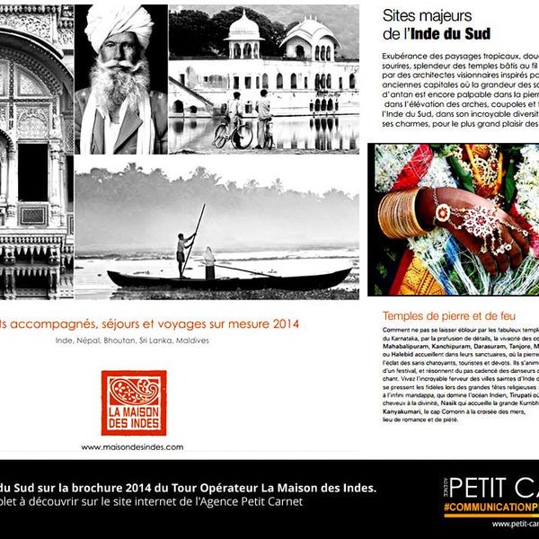 ※ PHOTOGRAPHIE ※ Photos d'Inde du Sud sur la brochure 2014 du Tour Opérateur La Maison des Indes. Reportage complet à découvrir sur le site internet de l'Agence Petit Carnet.