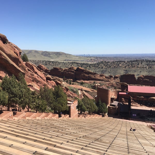 Photo taken at Red Rocks Park &amp; Amphitheatre by Lindsey R. on 4/27/2018