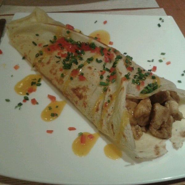 Photo taken at Crepes &amp; Waffles by Antonio R. on 3/9/2013