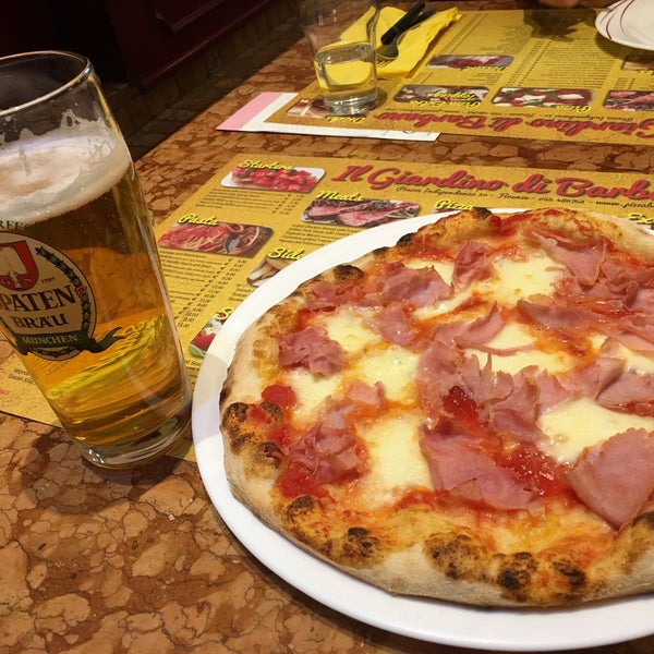Nice pizza and beer...