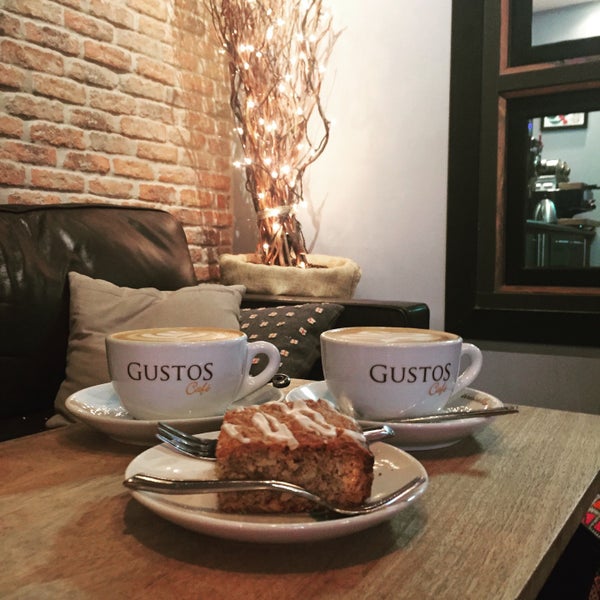 Photo taken at Gustos Coffee Co. by BrendaLynda on 12/13/2016