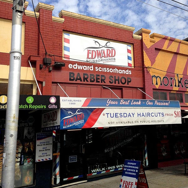Edward Scissorhands Hair Salon in St Kilda