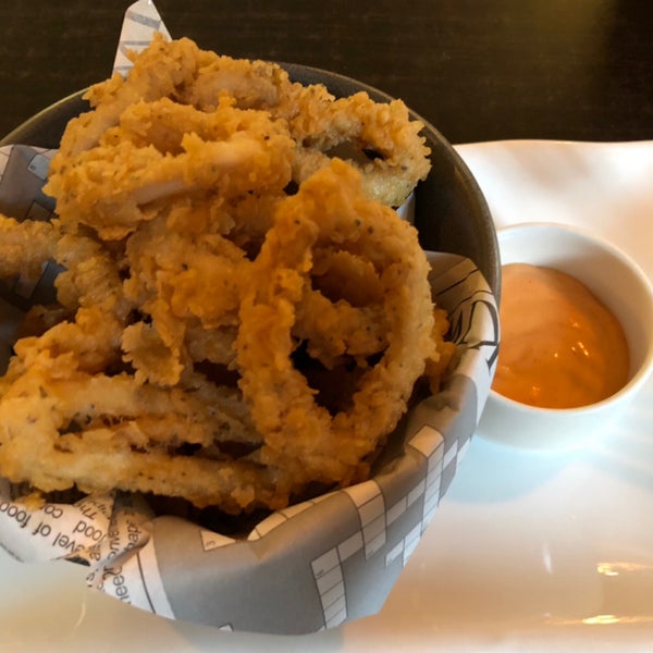 Good fried calamari with large portion.
