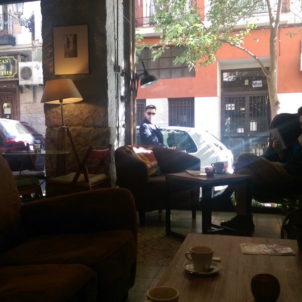 Great atmosphere for reading/writing/talking even though coffee isn't great (quite hard finding good coffee anywhere in Madrid)