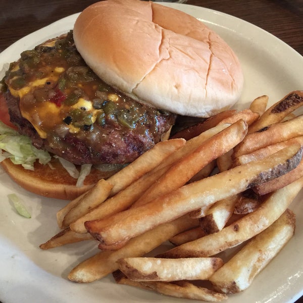Hatch green chili burger $8.99 is huge and taste is spot on!