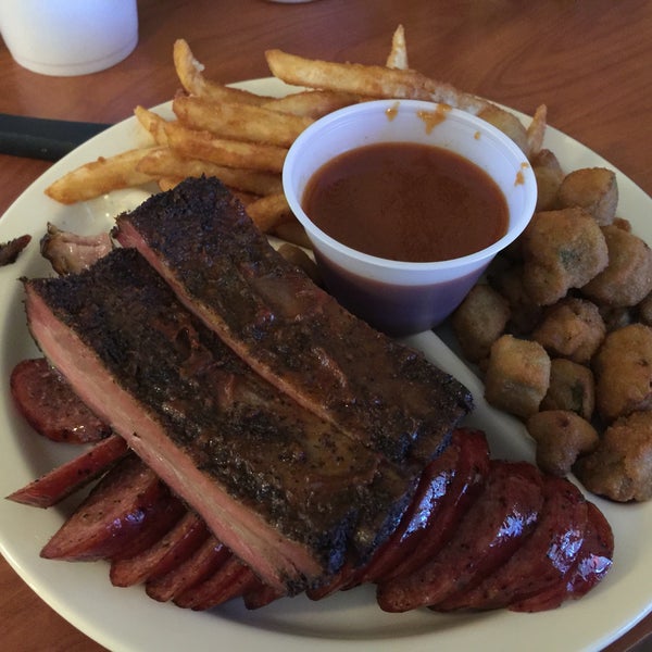 3 meat BBQ plate. All meats where nice and tender