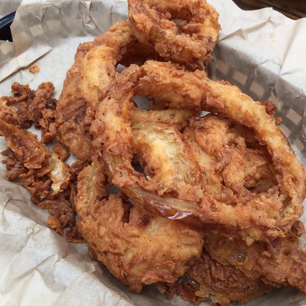 Onion rings are good and really large