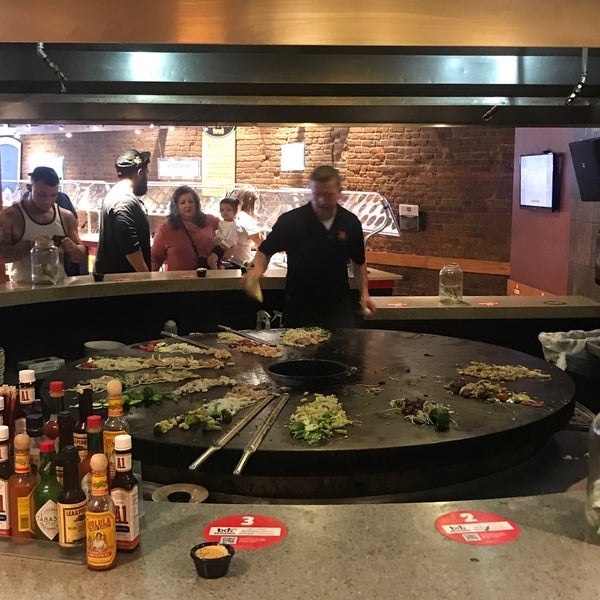 Photo taken at bd&#39;s Mongolian Grill by Stephen W. on 7/14/2019