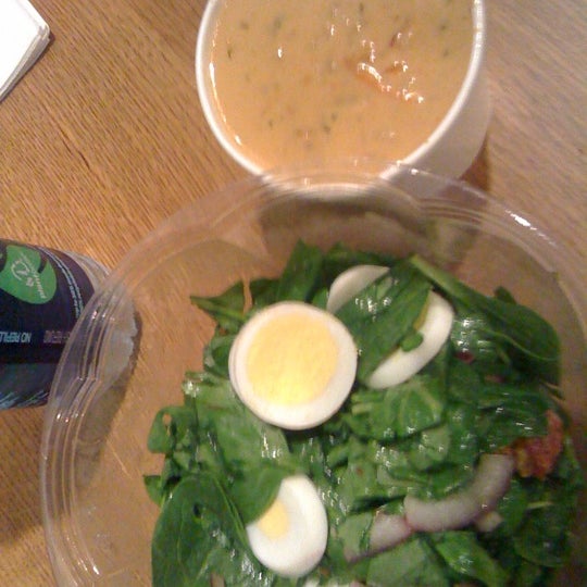 Spinach salad and soup were tasty!