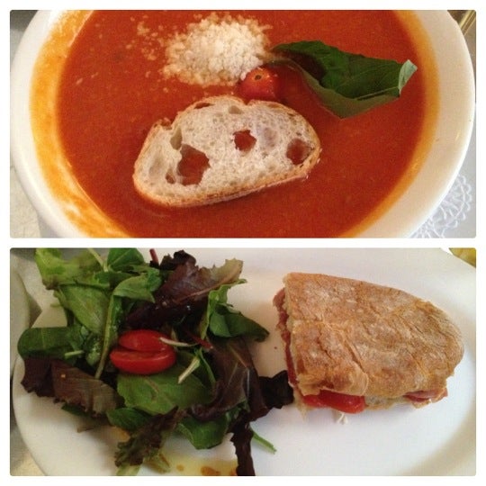 Get the lunch special; soup and half sandwich. Try the tomato soup and prosciutto de Parma for a delicious combo!