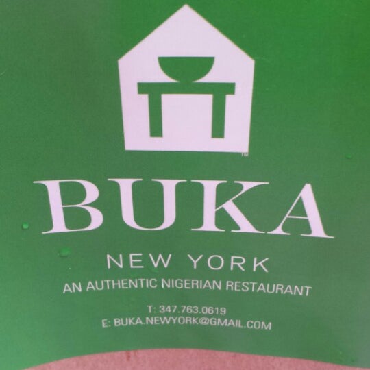 Photo taken at Buka Nigerian Restaurant by Lola O. on 5/11/2013