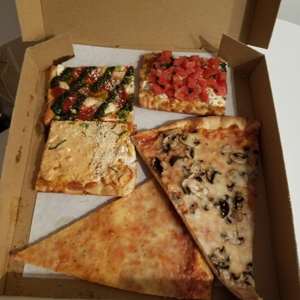 Lots of variety, pretty impressive. Pizza is kosher and does taste like it, but its still very good with all the toppings.