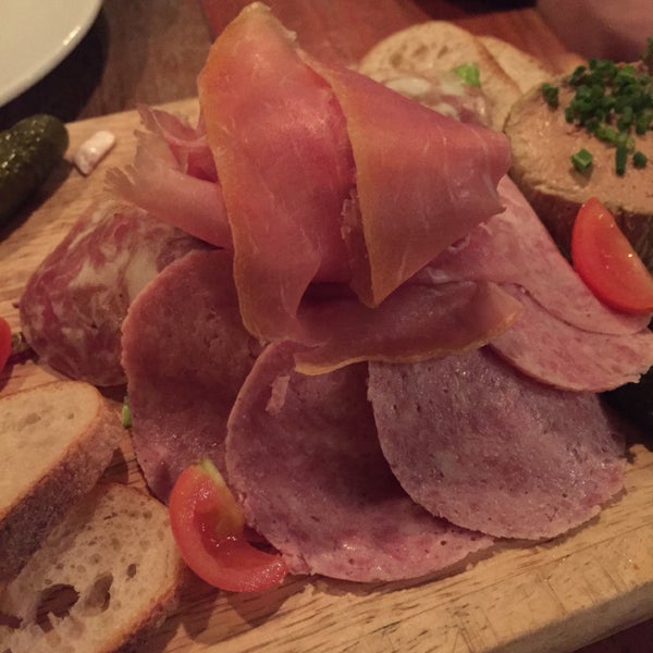 Love this hidden gem. Amazing steak tartare and pate plate.