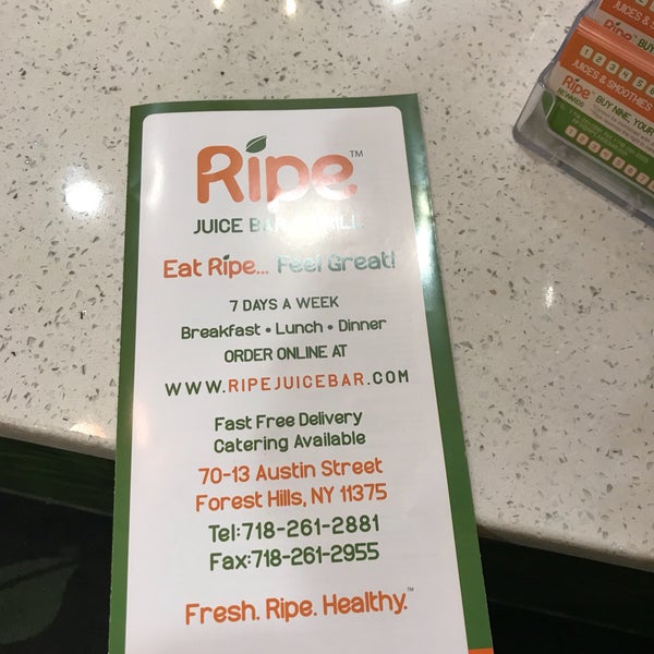 Photo taken at Ripe Juice Bar &amp; Grill by Cindy P. on 3/29/2018