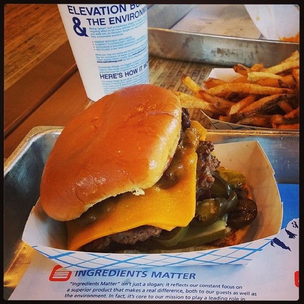 Photo taken at Elevation Burger by YourMum L. on 12/26/2013