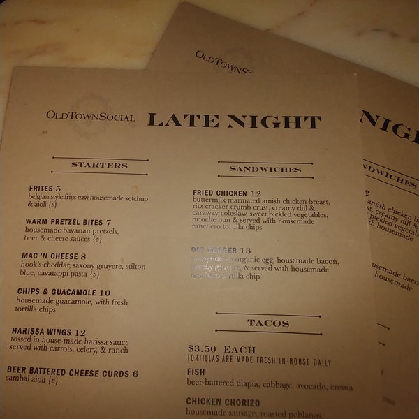 Late night menu starts at 930. Make  real dinner plans elsewhere.