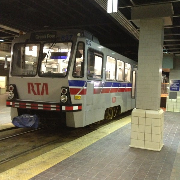 Photo taken at RTA Tower City Rapid Station by Julian K. on 2/9/2013