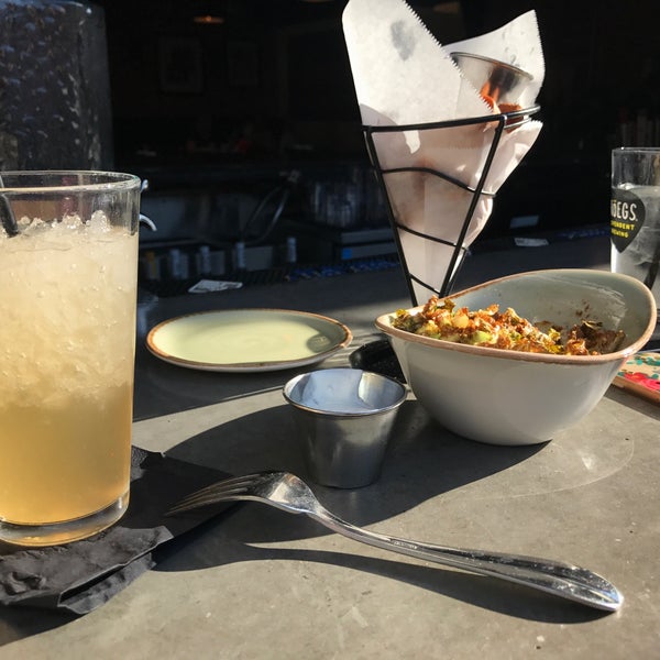 Pretzel bites and their housemade sodas with spice! Very friendly staff, perfect neighborhood spot, and the patio is gorgeous on a nice evening.