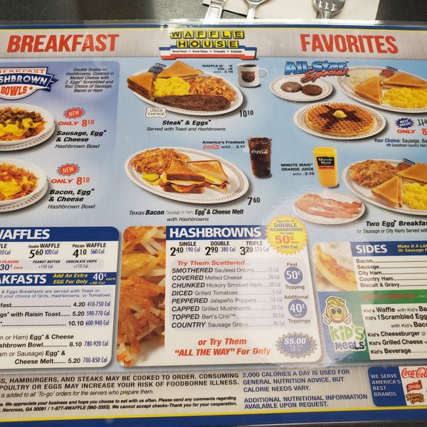 Breakfast Nutritionals - Waffle House