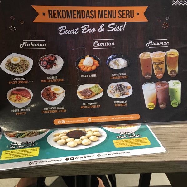 Menu sale warunk upnormal