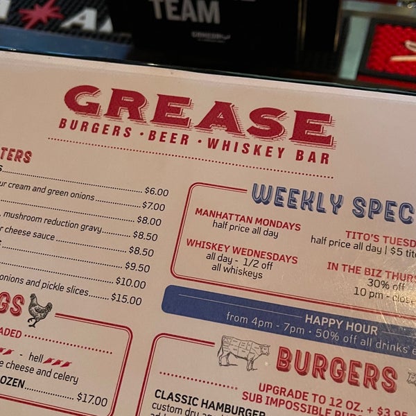 Photos at Grease Burger, Beer and Whiskey Bar Downtown West Palm